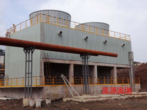 熱烈慶祝印尼項目工業(yè)1500T×3冷卻塔順利安裝成功